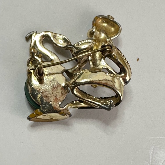 Vintage Snake Charmer Brooch Bakelite Mid century - Picture 6 of 6